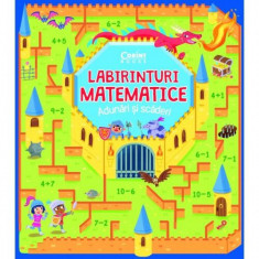 Carte educativa Labirinturi matematice Adunari si scaderi, 5 ani+
