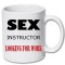 Cana alba personalizata &quot; Sex instructor, looking for work&quot;, INOVATIX&reg;. 330ml