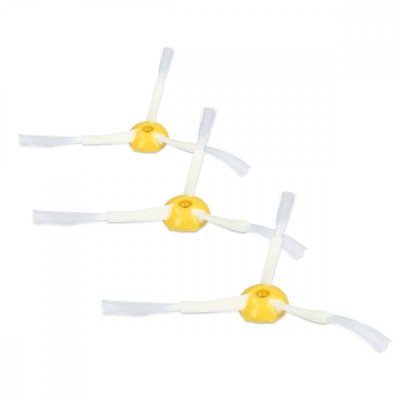 Set 3 Perii laterale pentru aspirator iRobot Roomba 900/Roomba 800, Kwmobile, Alb/Galben, Plastic, 49143.01 foto