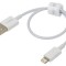 Cablu Apple Lightning USB A 0,25m alb textil 2,4A
