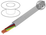Cablu ELITRONIC LIYY 8x0,5mm2 Neecranat 250V Gri