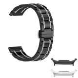 Curea ceramica, compatibila cu Samsung Galaxy Watch8 Classic 46mm, Black Silver