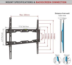 Suport TV perete Barkan fix 13-65 50kg Suport TV perete Barkan fix 13-65&quot; 50kg