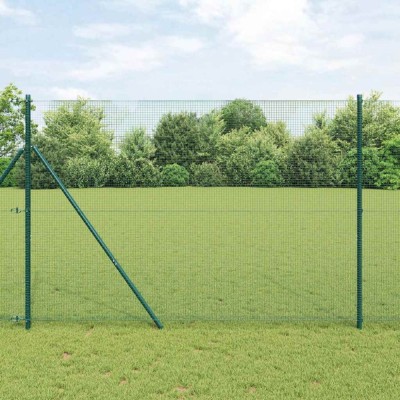 vidaXL Gard din s&amp;acirc;rmă sudată verde 1.6x25 m, oțel foto