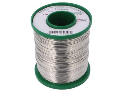 S&amp;acirc;rmă de lipit fără plumb Sn99,3Cu0,7 1mm 1kg foto