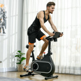 Cumpara ieftin SPORTNOW Bicicleta pentru exercitii fizice, Bicicleta magnetica pentru ciclism in interior, ecran LCD, suport sticle/tableta si sezut confortabil pent