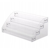 Organizator din plastic pentru sticlute de oja, 4 nivele Transparent