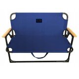 Bancuta pliabila dubla pentru terasa si gradina, structura metalica, 109x64x67 cm, albastru Household NewTrend