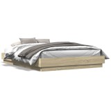 Cumpara ieftin Cadru de pat, stejar sonoma, 150x200 cm, lemn prelucrat