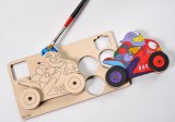 Puzzle 3D de colorat - Motociclist | Ugears