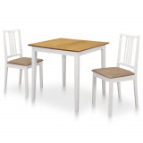 Set mobilier de bucatarie, 3 piese, alb, MDF