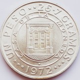 676 Dominicana 1 Peso 1972 Central Bank km 34 argint, America Centrala si de Sud