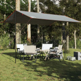 Prelata de camping, gri si portocaliu, 400x294 cm, impermeabila GartenMobel Dekor, vidaXL