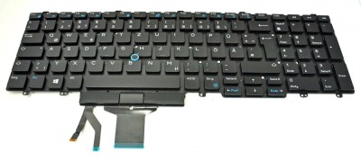Tastatura laptop Dell Latitude E5550 Black Backlight Without Frame Germania foto