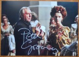 Autograf al regizorului britanic Peter Greenway pe fotografie mare, 2