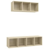 Cumpara ieftin Set de dulapuri TV, 2 piese, stejar sonoma, lemn prelucrat