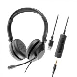 HEADSET AXTEL ONE UC35 STEREO HD AXH-ONE , Corded, Plug&amp;Play, Cu fir