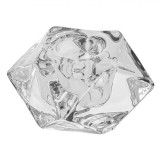 Sfesnic Decorativ Sticla, Transparent, Forma Diamant, 4.5x4.5x3.7cm