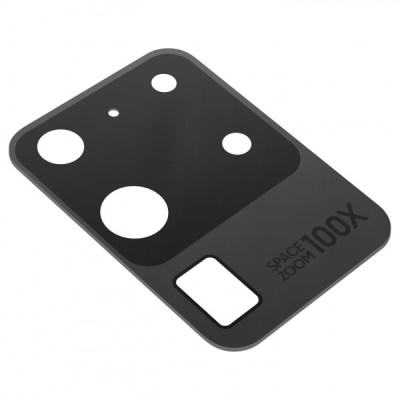 Geam Camera Spate Samsung Galaxy S20 Ultra 5G G988 / S20 Ultra G988, Negru foto