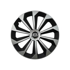 Set 4 Capace Roti 15 inchi (R15) Fame Gri-Negru, Compatibile Cu Kia