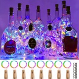 Set 8 siruri de lumini decorative Stanbow, 15 LED-uri, alb rece, 1,5 m