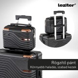 Cumpara ieftin Set valize Leziter TraveLux Urban XII cu roti 360&deg;, ABS, negru elegant