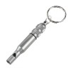 Fluier Metalic Urgență Aluminiu, 7.6cm, Inel Chei, Camping, Drumeții, EDC, Sunet Puternic, Durabil