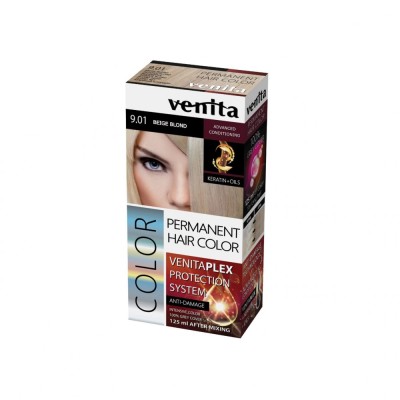 Vopsea de par permanenta, Venita Plex, 125 ml, Nr 9.01, Blond Bej, 125ml foto