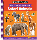 Brain Games - Sticker by Number: Safari Animals: A Kid&#039;s Sticker Activity Book with More Than 150 Stickers! [With Sticker(s)]