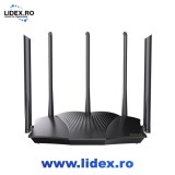 Router Wireless Gigabit TENDA TX12 Pro AX3000, Wi-Fi 6, Dual-band 574 + 2402 Mbps, MU-MIMO, negru
