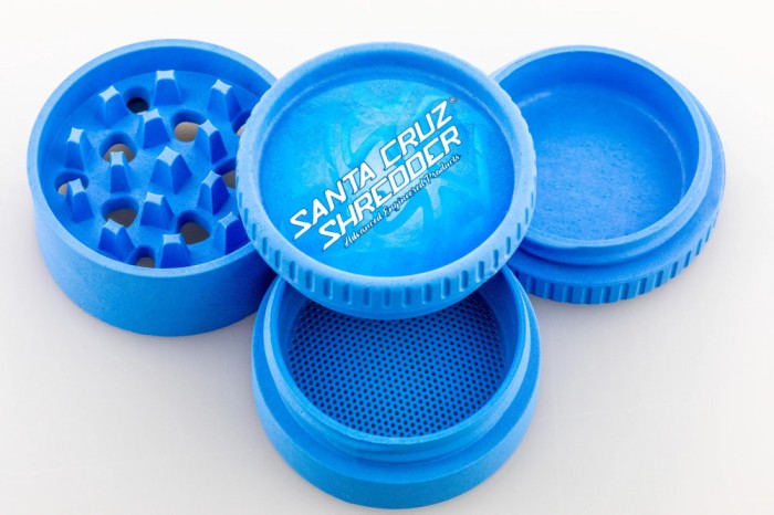 Grinder Santa Cruz din Canepa, Albastru, 4 Parti, O55mm
