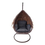 Cumpara ieftin Balansoar Varur, Pako World, Maro-Negru, Ratan, 120x105x195 cm