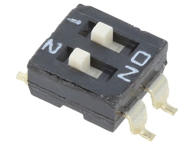 Comutator DIP-Switch 2 Secțiuni ON-OFF 24VDC foto