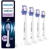 Philips Sonicare Sensitive HX6054/87 capete de schimb pentru periuta de dinti 4 buc