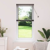vidaXL Jaluzea pentru Fereastră cu perdele Altele Manual Negru 80 x 130 cm Aluminiu