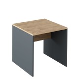 Cumpara ieftin Birou din mdf laminat maro stejar si gri Rioma 80x80x76 cm