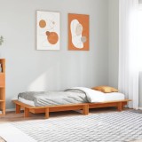 VidaXL Pat de zi fără saltea, maro ceruit, 90x200 cm, lemn masiv pin