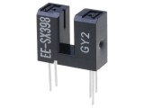Senzor fotoelectric transmițător-receptor DARK-ON cu slot