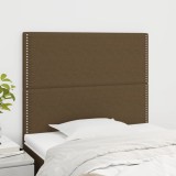 Cumpara ieftin Tăblii de pat, 2 buc, maro &icirc;nchis, 90x5x78/88 cm, textil