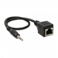 Cablut adaptor ethernet RJ45 la Jack 3.5 mm audio pentru dispozitive touchscreen, KTV / VOD etc , 30 cm foto