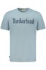 Timberland Tricou TFO SS Linear Tea barbati, cu imprimeu, Regular fit, Albastru prafuit, S