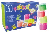 Vopsea pentru pictura cu degetele - 4 culori neon, FEUCHTMANN