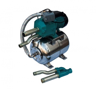 Hidrofor de mare adancime 23m cu ejector Omnigena DP355/24, rezervor 24 litri din inox, 0.75 kW + set 4 stuturi filetate, OM5003/24I+S foto