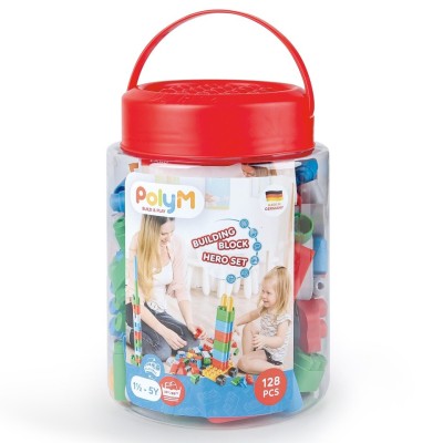 PolyM - Building Block Set (128 piese) foto