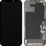 Cumpara ieftin Display cu Touchscreen MP compatibil cu Apple iPhone 12 / 12 Pro, cu Rama, Versiune Soft OLED FHD Diagnostic, Negru, Resigilat