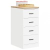 Gossi dulap depozitare garaj alb 40x51x85 cm lemn masiv de pin