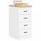 Gossi dulap depozitare garaj alb 40x51x85 cm lemn masiv de pin