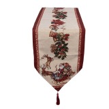 Cumpara ieftin Traversa masa Craciun poliester multicolor IIK 33x180 cm