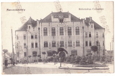 2172 - TARGU MURES, High School, Romania - old postcard, CENSOR - used - 1917 foto