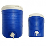 Set dozator-termos pentru apa cu robinet Kale Termos 77757, 15+6 litri, Izolatie poliuretanica, Albastru